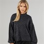 Brave Soul Womens Tinsel Crew Neck Jumper Navy