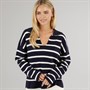 Brave Soul Womens Stripe Jumper Navy/Ivory Stripe