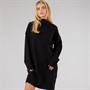 Brave Soul Womens Mingly Roll Neck Knitted Dress Black