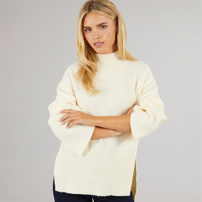 Brave Soul Womens Mongo Jumper Cream
