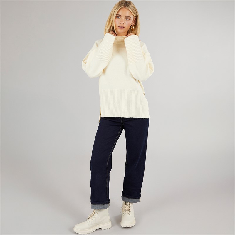 Brave Soul Womens Mongo Jumper Cream