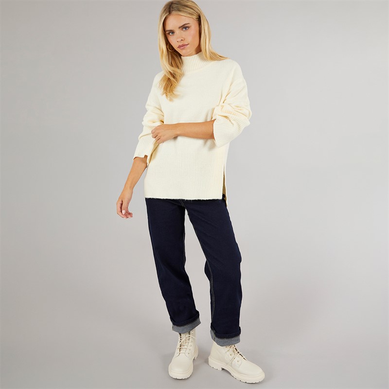 Brave Soul Womens Mongo Jumper Cream