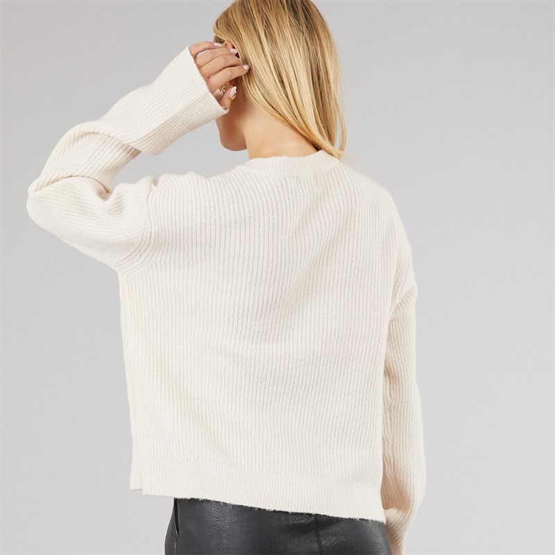 Brave Soul Womens Miya Fisherman Cardigan Oatmeal