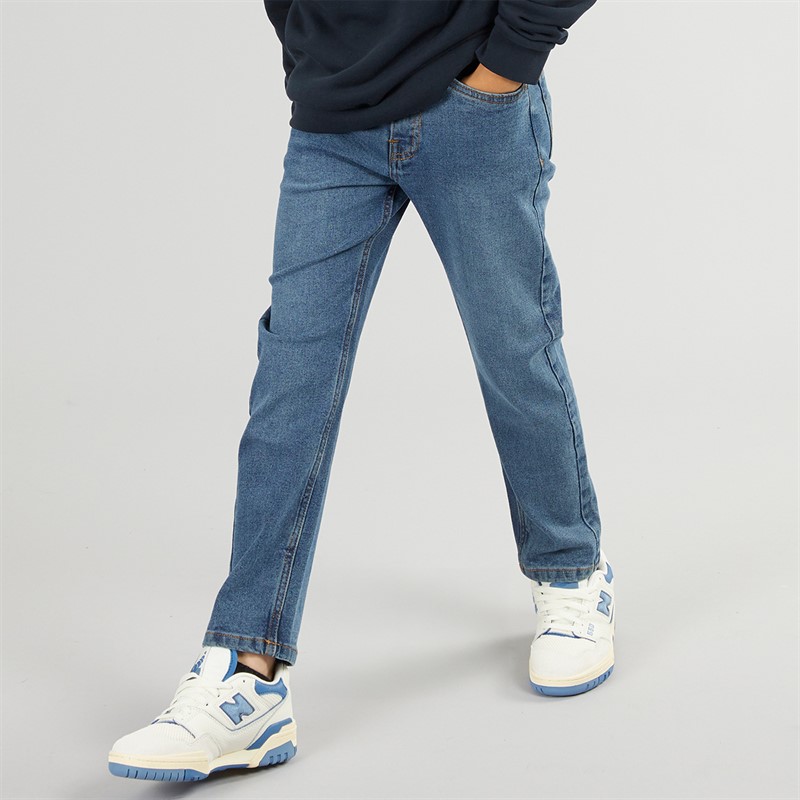 Brave Soul Junge Normale Passform Jeans Mittelblau