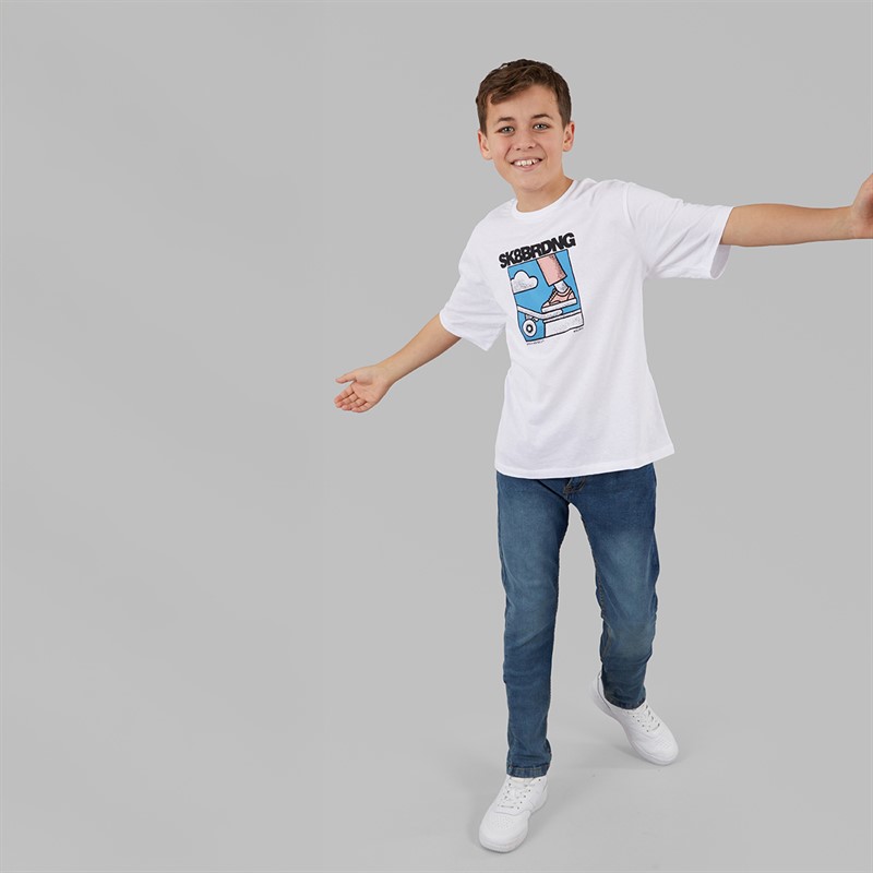 Brave Soul Junge Schlanke Passform Jeans Mittlere Blaue