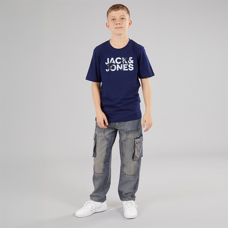 Brave Soul Boys Loose Fit Jeans Mid Blue
