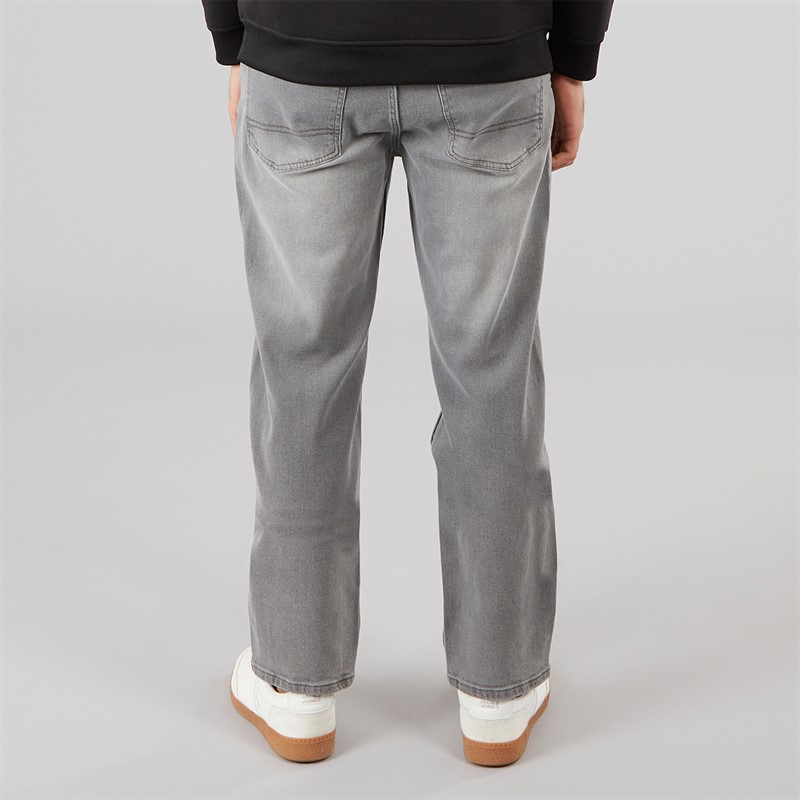 Brave Soul Mens Straight Fit Denim Jeans Greywash