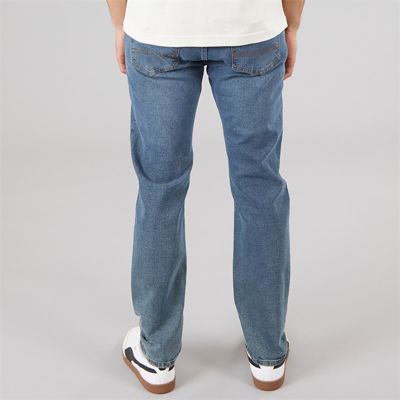 Brave Soul Mens Slim Fit Denim Jeans Mid Blue Wash