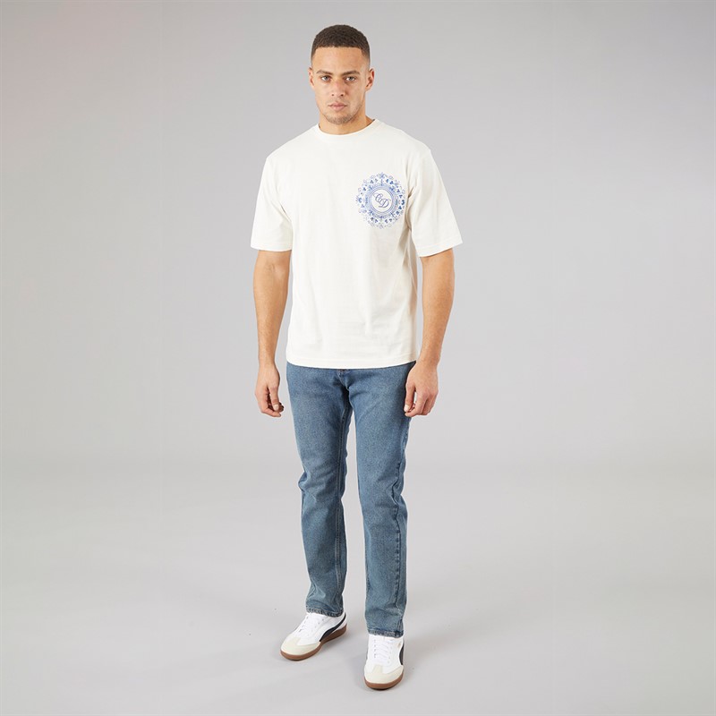 Brave Soul Mens Slim Fit Denim Jeans Mid Blue Wash