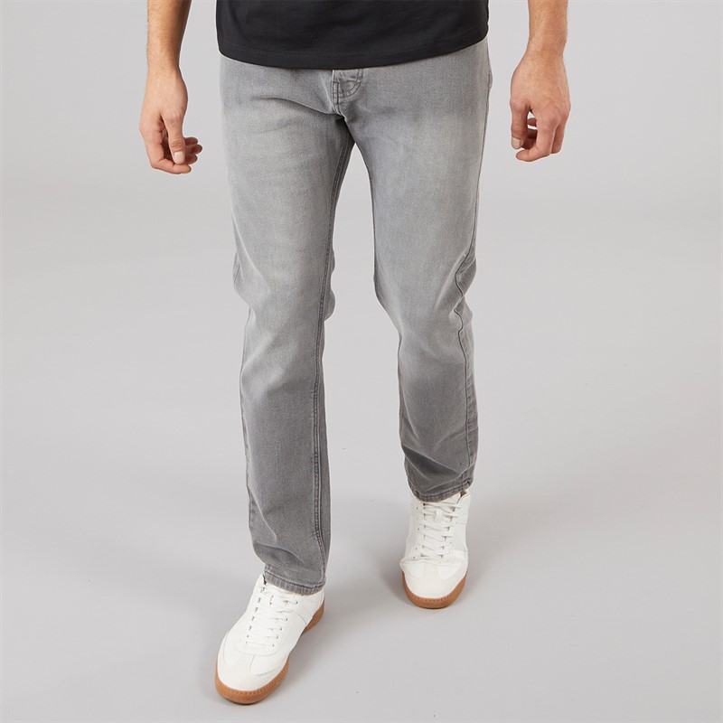 Brave Soul Mens Slim Fit Denim Jeans Greywash