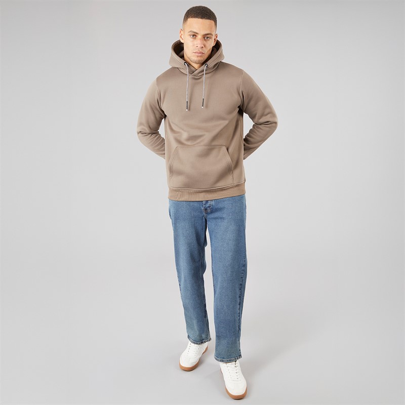 Brave Soul Mens Straight Fit Denim Jeans Mid Blue Wash