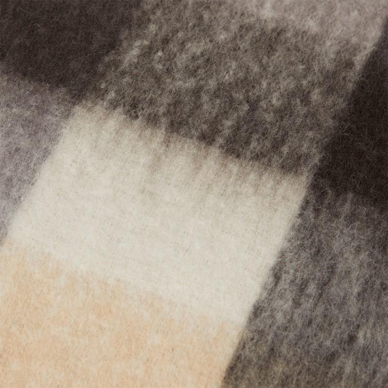 Brave Soul Mens Blanket Scarf Brown Check