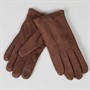 Brave Soul Mens Suede Gloves Dark Brown