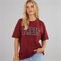 Brave Soul Womens Graphic T-Shirt Burgundy