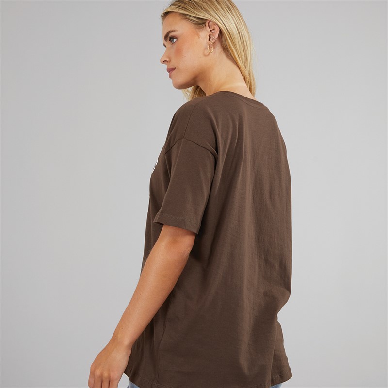 Brave Soul Womens Lala T-Shirt Chocolate