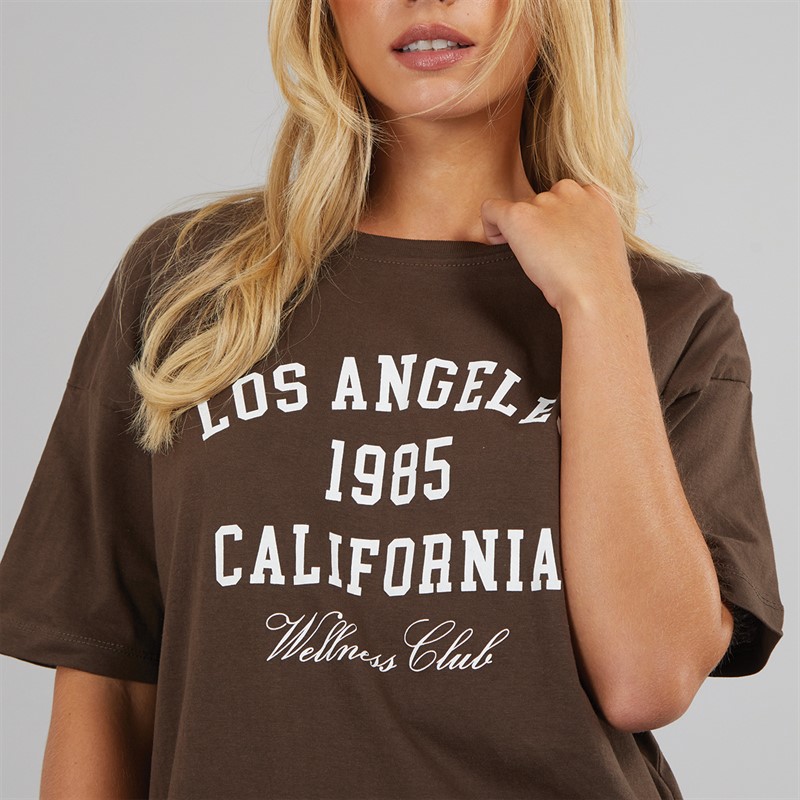 Brave Soul Womens Lala T-Shirt Chocolate