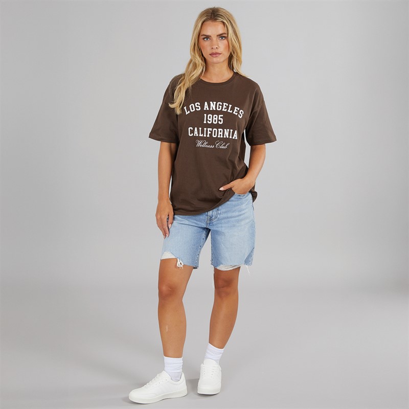 Brave Soul Womens Lala T-Shirt Chocolate