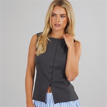 Brave Soul Womens Quantum Vest Charcoal