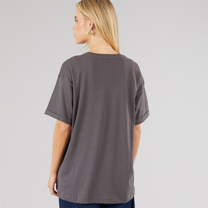 Brave Soul Womens Graphic T-Shirt Dark Charcoal