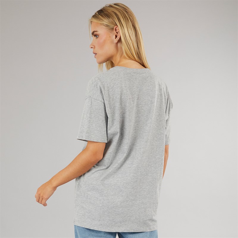 Brave Soul Womens Graphic T-Shirt Dark Grey Marl