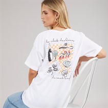 Brave Soul Womens Graphic T-Shirt White