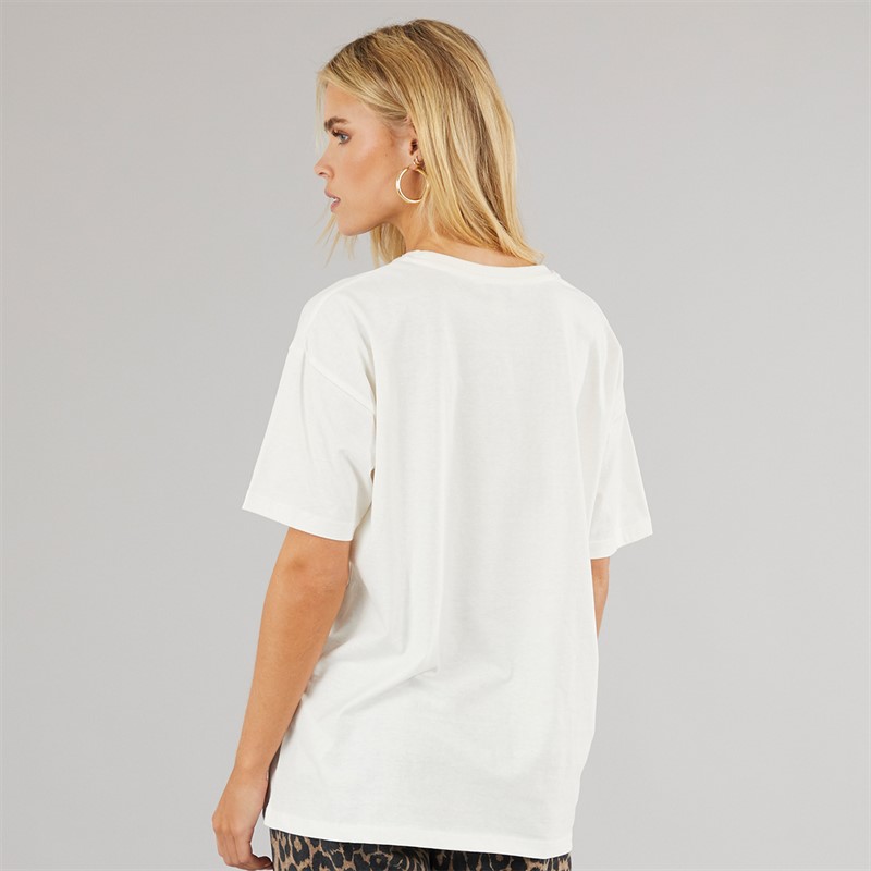 Brave Soul Womens Graphic T-Shirt Cream