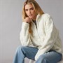 Brave Soul Womens Moon Full Zip Fleece Cream