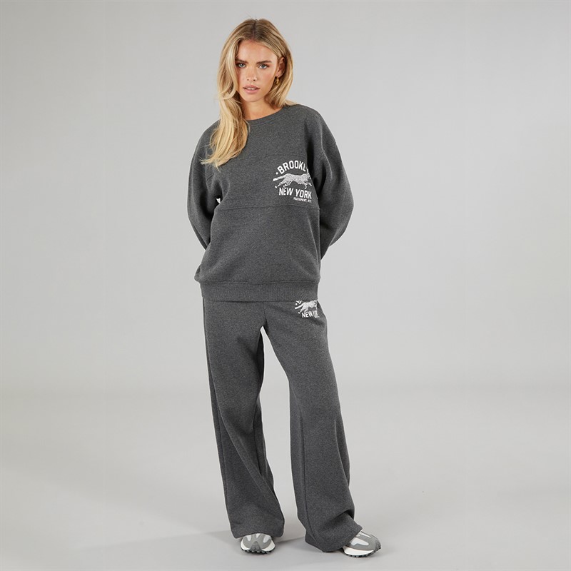 Brave Soul Womens Fortune Sweatshirt Charcoal