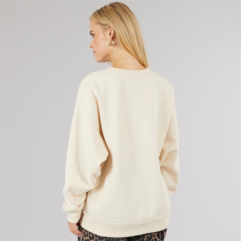 Brave Soul Womens Park Sweatshirt Cream