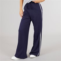 Brave Soul Womens Jenny Wide Leg Joggers Navy/White