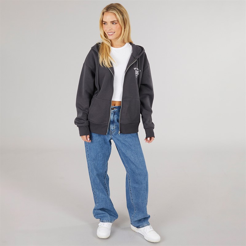 Brave Soul Womens Dua Zip Hoodie Ink