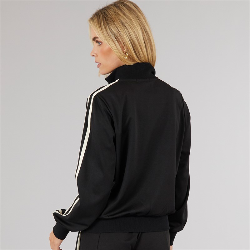 Brave Soul Womens Selma Stripe Sweatshirt Black