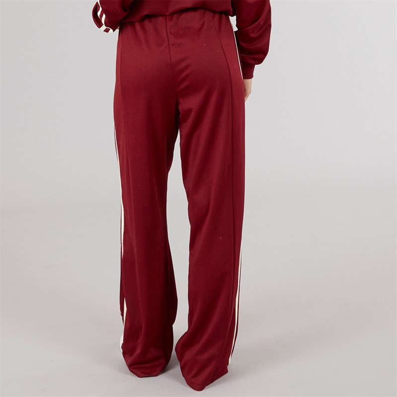 Brave Soul Womens Noelle Stripe Joggers Burgundy/Cream