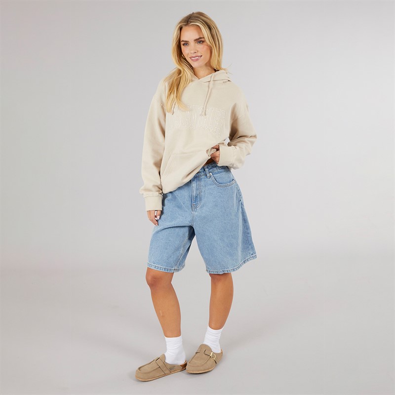 Brave Soul Womens Nethi Hoodie Stone Grey