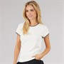 Brave Soul Womens Ina Ringer T-Shirt Cream/Rock