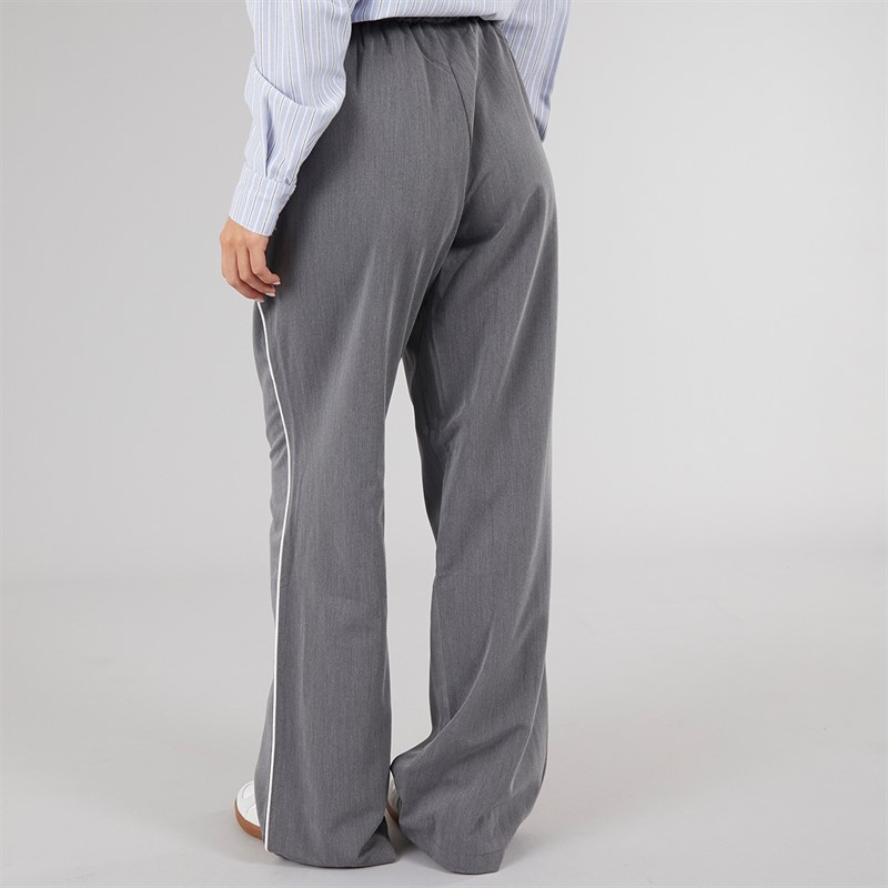 Brave Soul Womens Jessie Tailored Trousers Grey/White