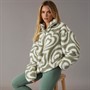Brave Soul Womens Billie Full Zip Fleece Sage/Cream