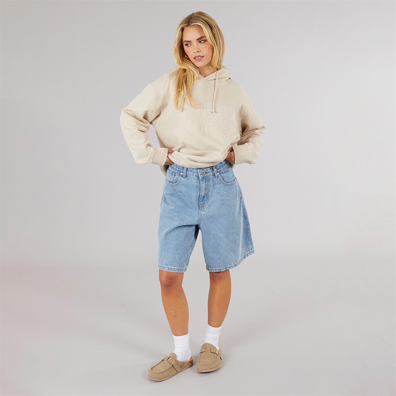 Brave Soul Womens Mich Denim Jorts Pale Blue