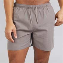 Brave Soul Mens Salou Seersucker Swim Shorts Taupe