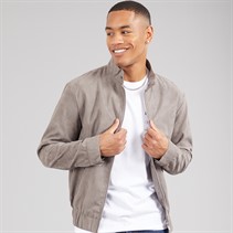 Brave Soul Mens Zev Bomber Jacket Taupe