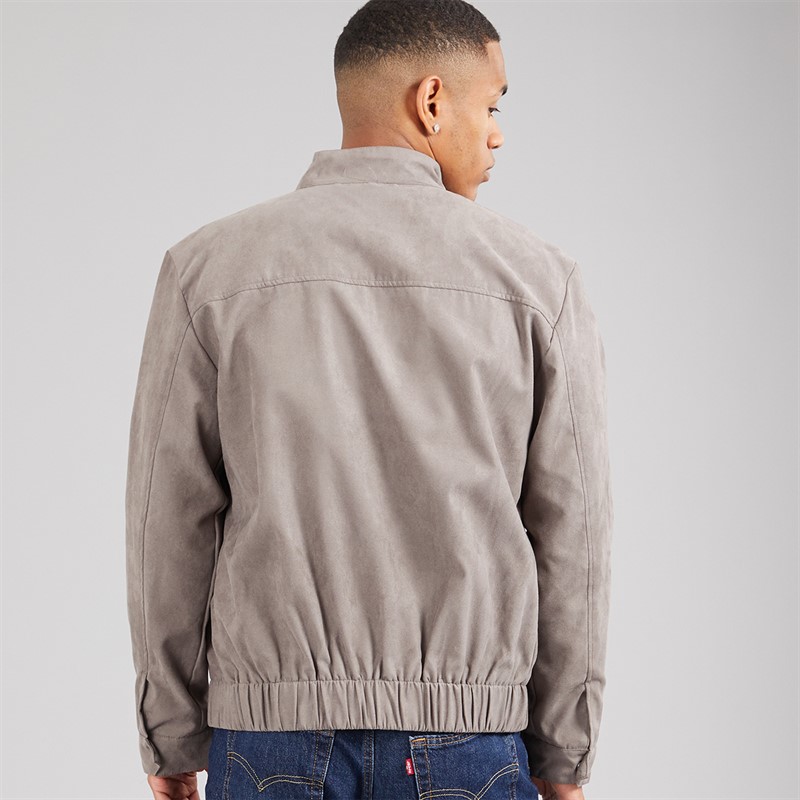 Brave Soul Mens Zev Bomber Jacket Taupe