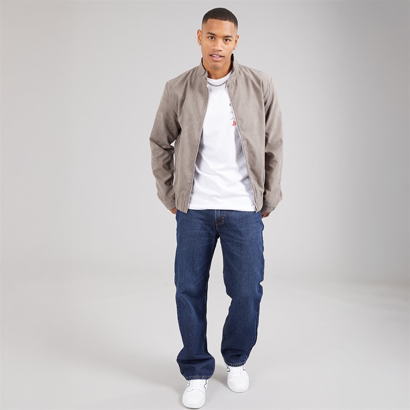 Brave Soul Mens Zev Bomber Jacket Taupe