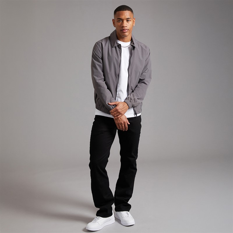 Brave Soul Mens Emilio Harrington Jacket Grey