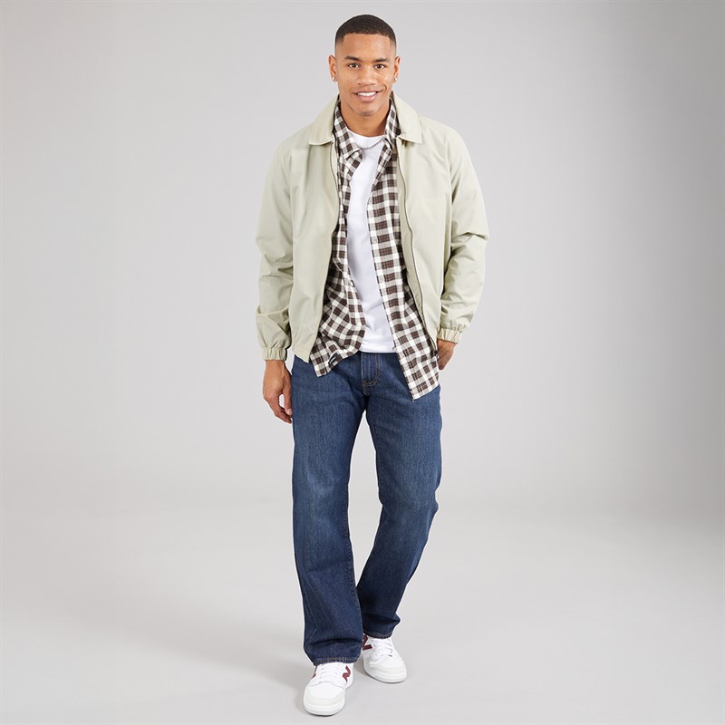 Brave Soul Mens Emilio Harrington Jacket Stone