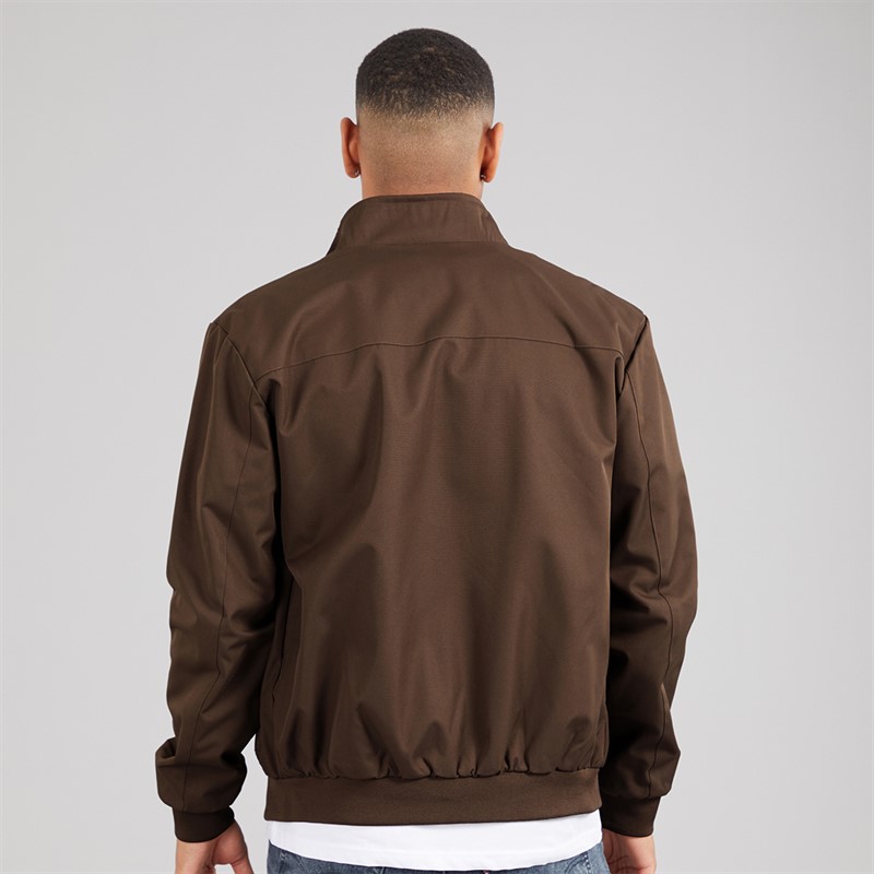 Brave Soul Mens Whitlock Bomber Jacket Mocha