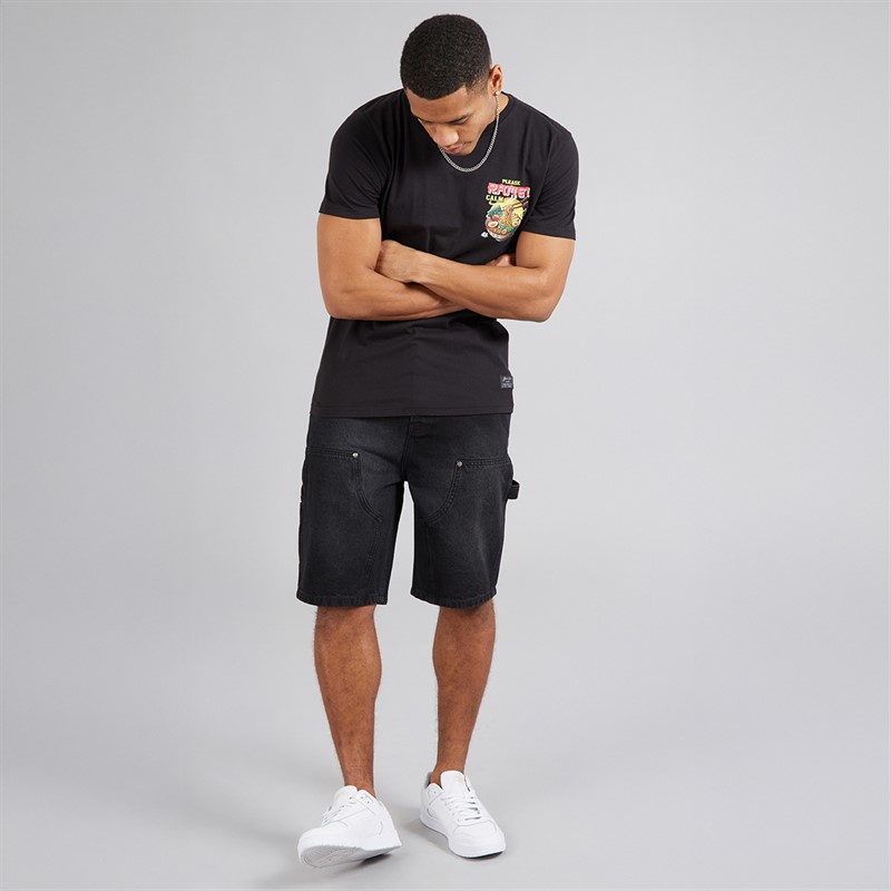 Brave Soul Mens Joiner Loose Fit Carpenter Shorts Charc