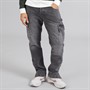 Brave Soul Mens Station Loose Fit Cargo Jeans Grey