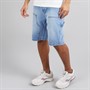 Brave Soul Mens Joiner Loose Fit Carpenter Shorts Light Blue