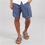 Brave Soul Mens Island Cargo Shorts Blue