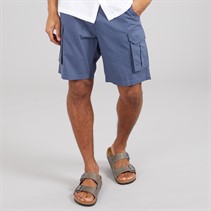 Brave Soul Mens Island Cargo Shorts Blue
